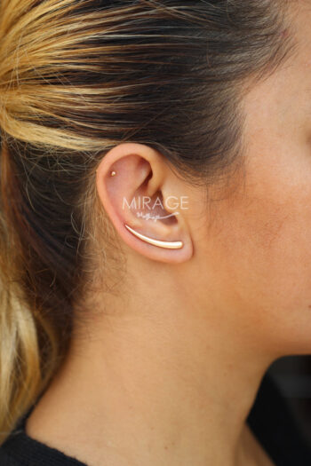 Bohem Tırmanıcı Gümüş Küpe/ Ear Climber/ Çift