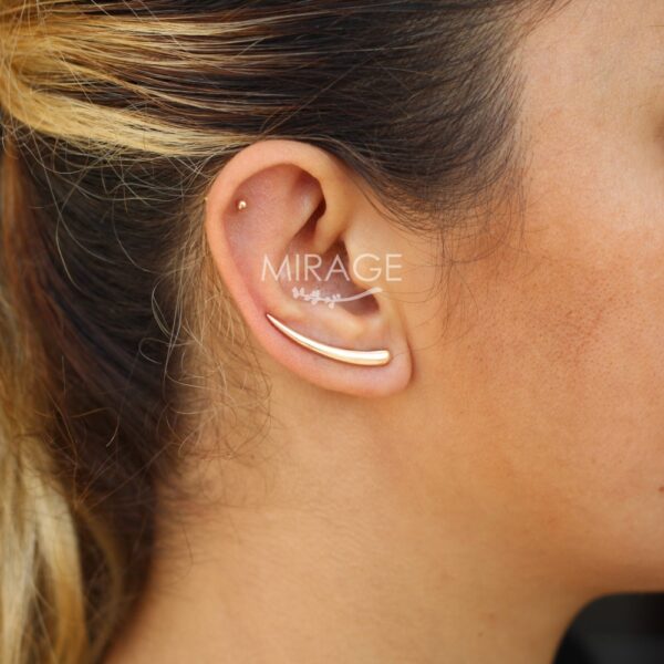 Bohem Tırmanıcı Gümüş Küpe/ Ear Climber/ Çift*
