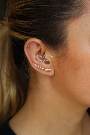Bohem Tırmanıcı Gümüş Küpe/ Ear Climber/ Çift - Görsel 5