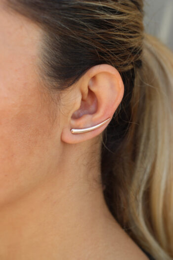 Bohem Tırmanıcı Gümüş Küpe/ Ear Climber/ Çift - Görsel 6