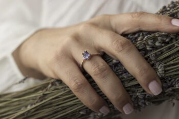 14 Ayar Altın Safir Yüzük/ Nişan-Nikah Yüzüğü / Safir Yüzük - Görsel 3