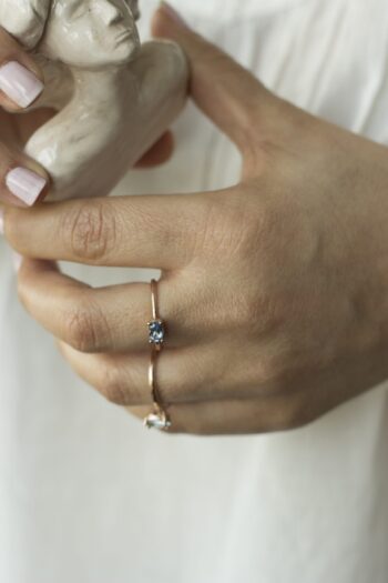 14 Ayar Aquamarine Yüzük - Görsel 11