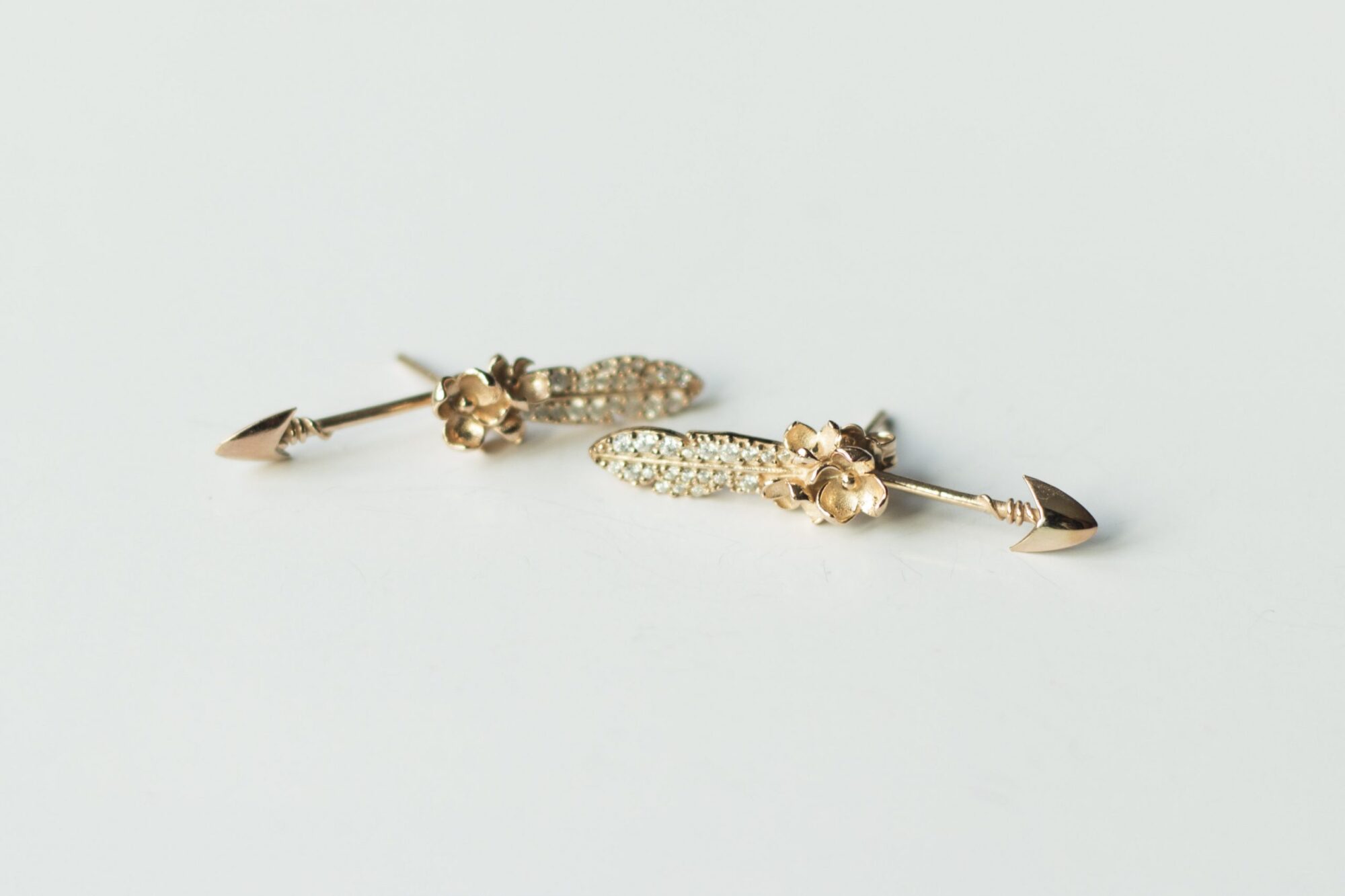 Çiçekli Ok Küpe / Flowers Arrow Earrings / Şık Boho Küpeler/Çift * - Görsel 6