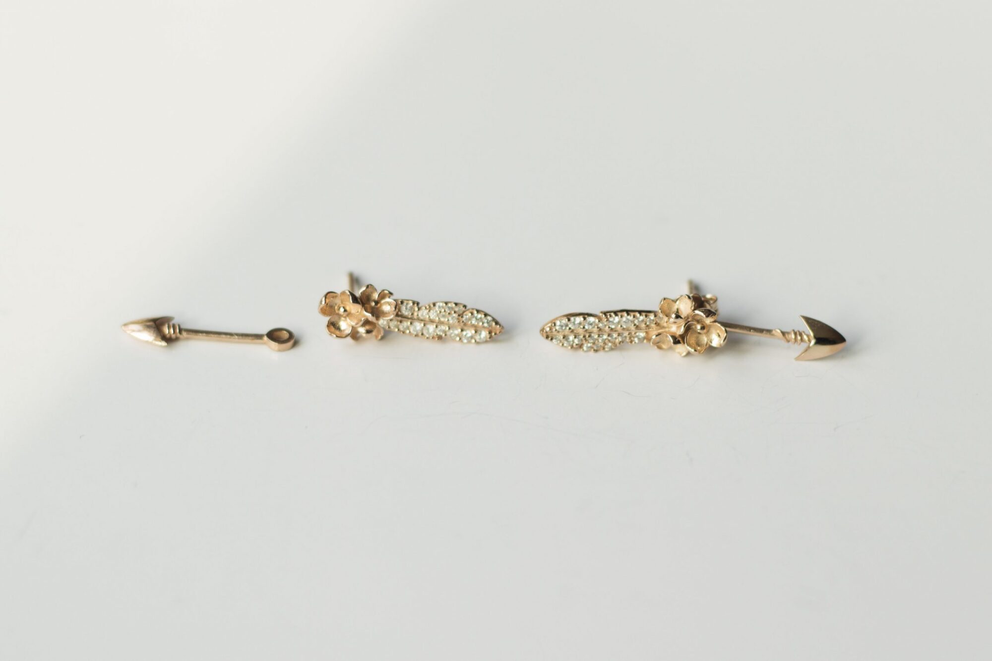 Çiçekli Ok Küpe / Flowers Arrow Earrings / Şık Boho Küpeler/Çift * - Görsel 7