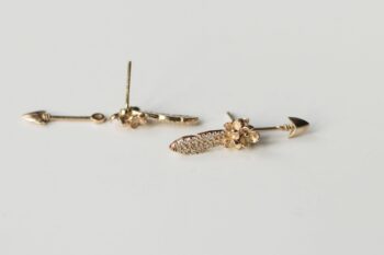 Çiçekli Ok Küpe / Flowers Arrow Earrings / Şık Boho Küpeler - Görsel 9