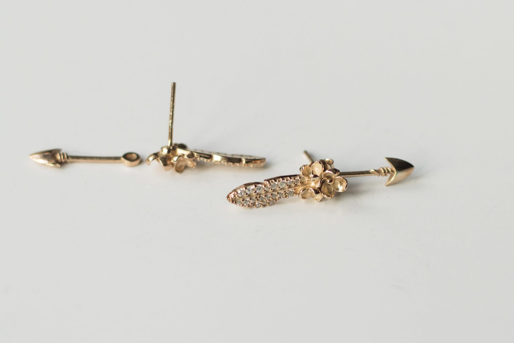 Çiçekli Ok Küpe / Flowers Arrow Earrings / Şık Boho Küpeler/Çift * - Görsel 8