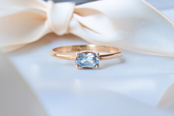 14 Ayar Aquamarine Yüzük