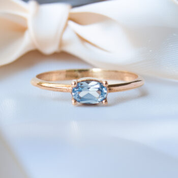 14 Ayar Aquamarine Yüzük