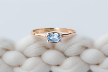 14 Ayar Aquamarine Yüzük - Görsel 7