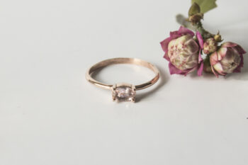 14 Ayar  Morganite Yüzük - Görsel 3