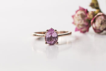 Pembe Safir Altın Yüzük/14K Altın Yüzük/Özel Söz-Nişan-Nikah Yüzüğü - Görsel 7