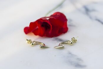 Minimalist Ear jackets / Gümüş Küpe - Görsel 2