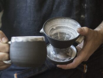 Stoneware Kahve Demleme Seti/ Dripper Set - Görsel 4