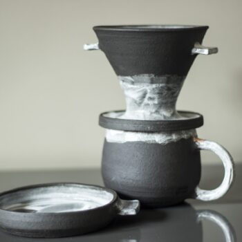 Stoneware Kahve Demleme Seti/ Dripper Set