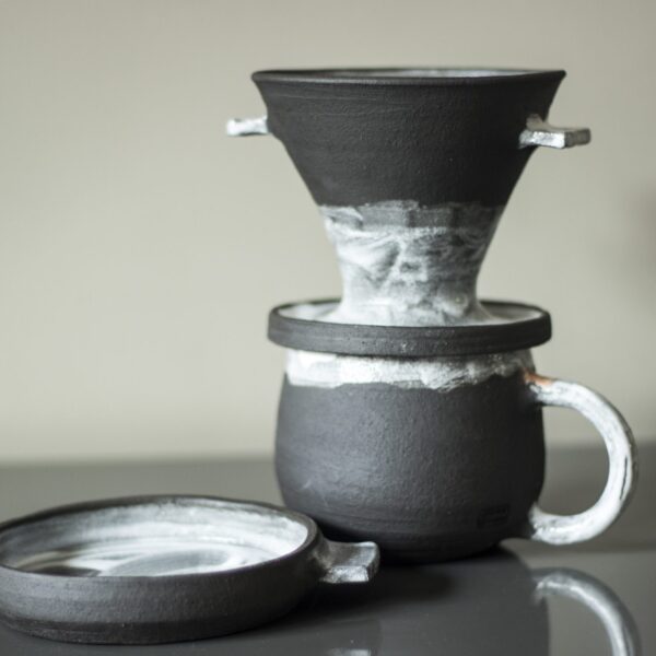 Stoneware Kahve Demleme Seti/ Dripper Set
