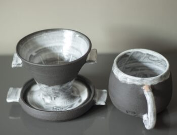 Stoneware Kahve Demleme Seti/ Dripper Set - Görsel 9