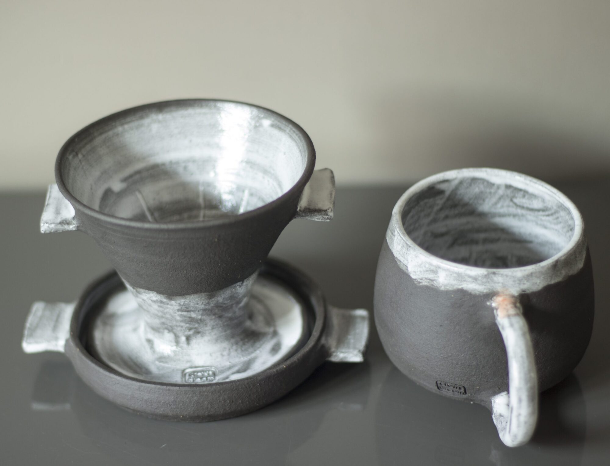 Stoneware Kahve Demleme Seti/ Dripper Set - Görsel 9