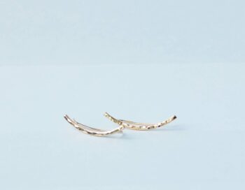 Çekiçlenmiş Tırmanıcı Küpe / Hammered Ear Cuff / 925 Gümüş / Çift - Görsel 3