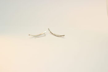 Çekiçlenmiş Tırmanıcı Küpe / Hammered Ear Cuff / 925 Gümüş / Çift - Görsel 8