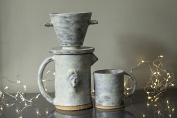 Stoneware Seramik Kahve Demleme Seti - Görsel 4