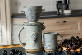 Stoneware Seramik Kahve Demleme Seti - Görsel 6