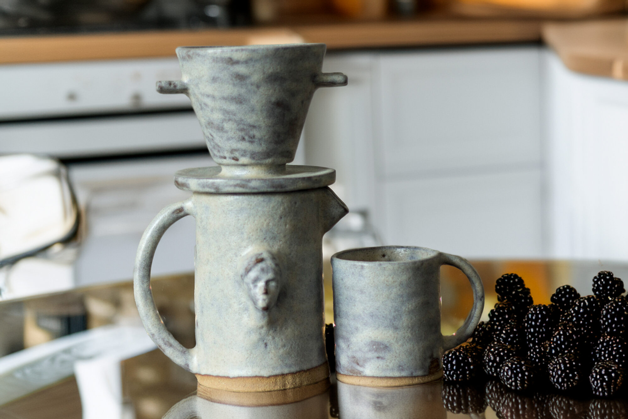 Stoneware Seramik Kahve Demleme Seti - Görsel 9