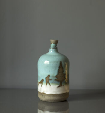 '' Manzaralar'' Stoneware Dekoratif Obje / Stoneware Seramik Vazo