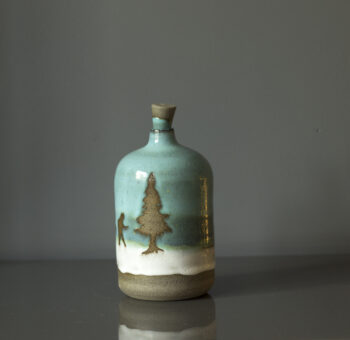 '' Manzaralar'' Stoneware Dekoratif Obje / Stoneware Seramik Vazo - Görsel 3