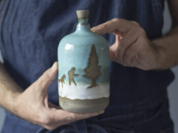 '' Manzaralar'' Stoneware Dekoratif Obje / Stoneware Seramik Vazo - Görsel 6