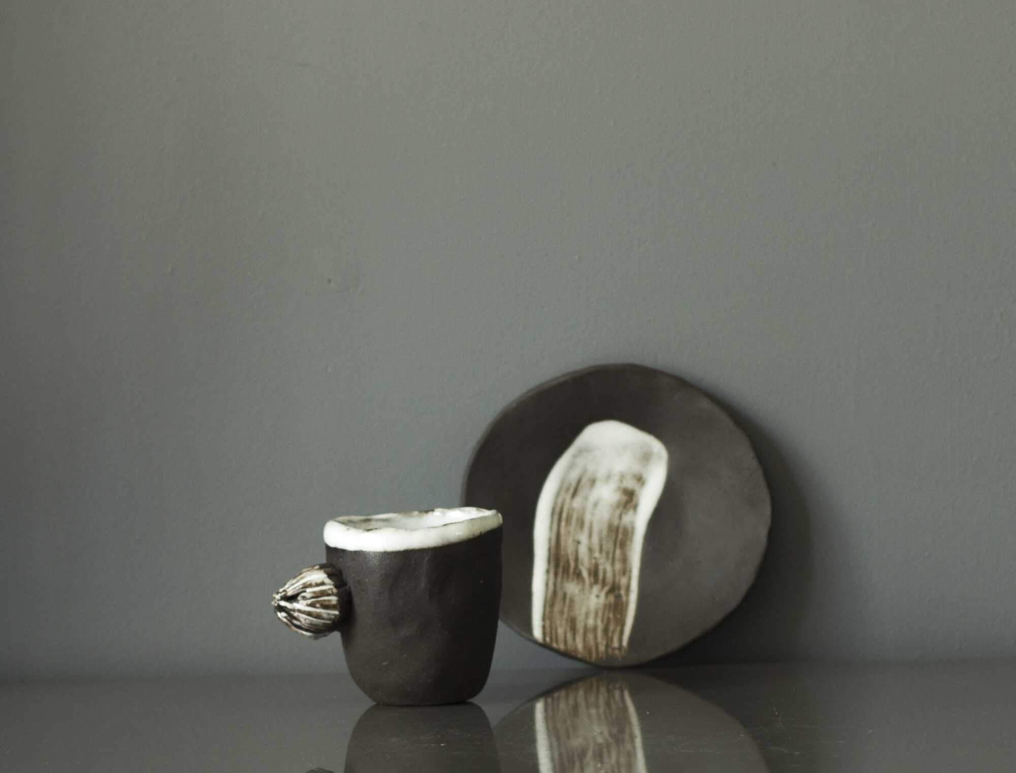 El Yapımı Stoneware Seramik Fincan - Görsel 2