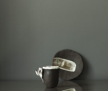 Stoneware Siyah Seramik Fincan - Görsel 2