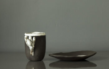 Stoneware Siyah Seramik Fincan - Görsel 3