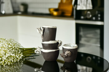 Stoneware Siyah Seramik Fincan - Görsel 5