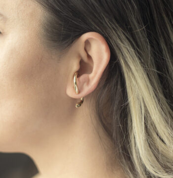 Yılan Gümüş Küpe / Ear Jacket Küpe /Çift