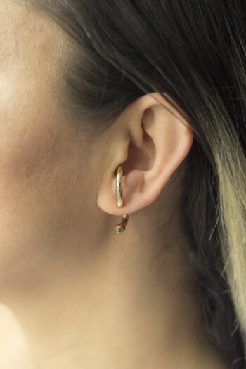 Yılan Gümüş Küpe / Ear Jacket Küpe /Çift - Görsel 4