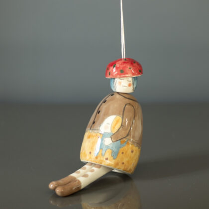 ''Soğuk Havada Yürümeyi Seviyoruz'' Seramik Rüzgar Çanı