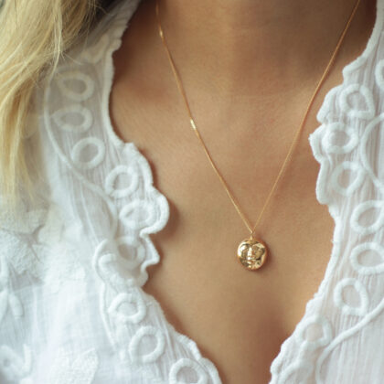 Ay Yüz Tılsım Kolye - Moon Face / 925 Ayar Gümüş Kolye*