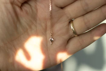 14 Ayar Altın Kuzey Yıldızı Mini Kolye