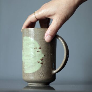 Kuş ve Tavşan Stoneware Seramik Kupa