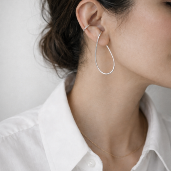 Sonsuzluğun Sesi Küpe – 925 Ayar Gümüş / Tek Küpe